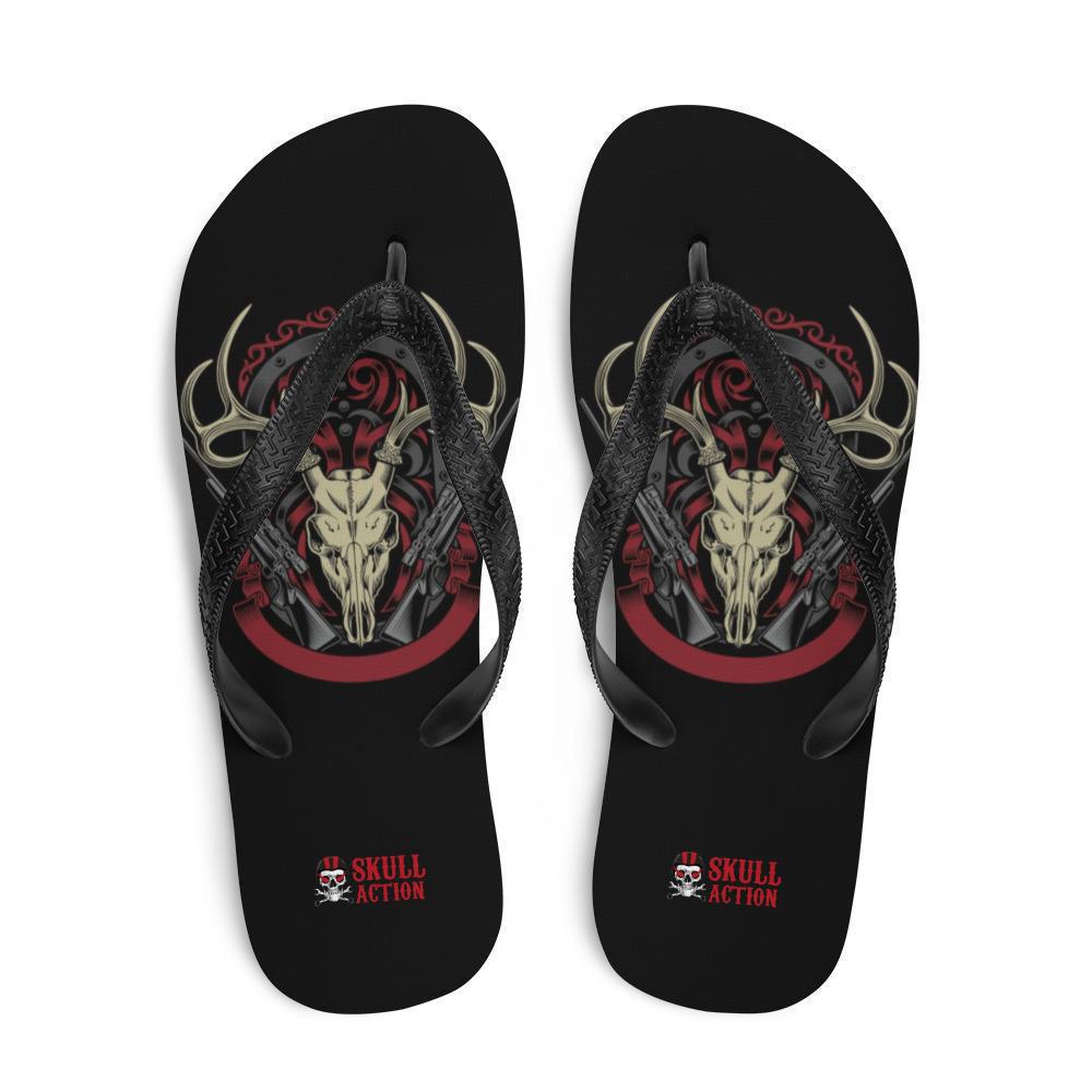 hunting-skull-flip-flops