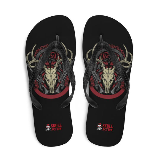 hunting-skull-flip-flops