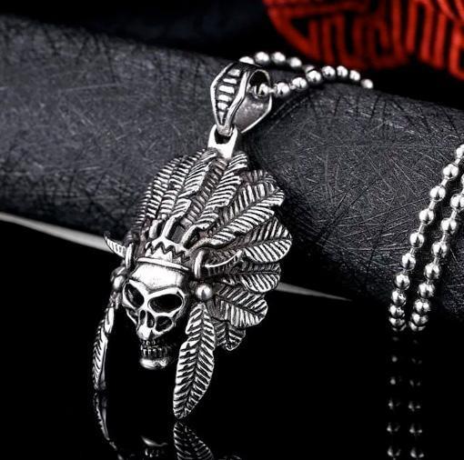 Indian Chief Necklace | Skull Action