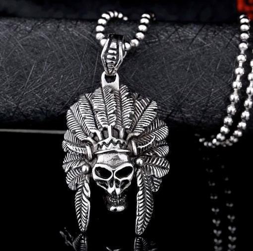 Indian Chief Necklace | Skull Action