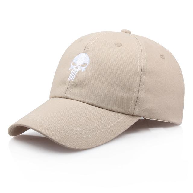 khaki punisher hat
