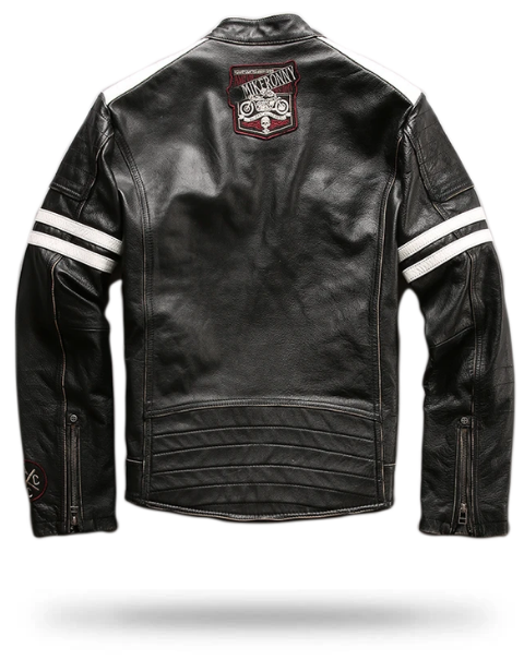 Leather Jacket Skull Crossbones