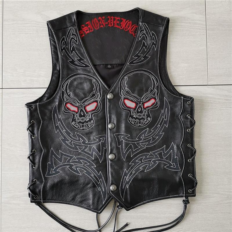 Leather Jacket With Skull On Back | Skull Action