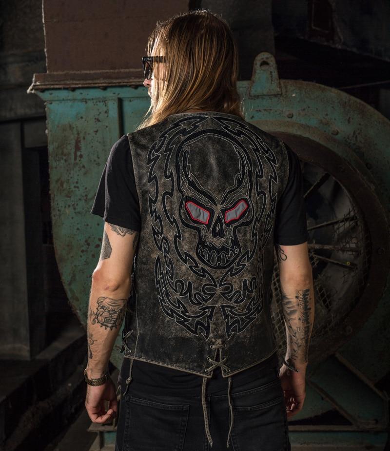 Leather Jacket With Skull On Back | Skull Action