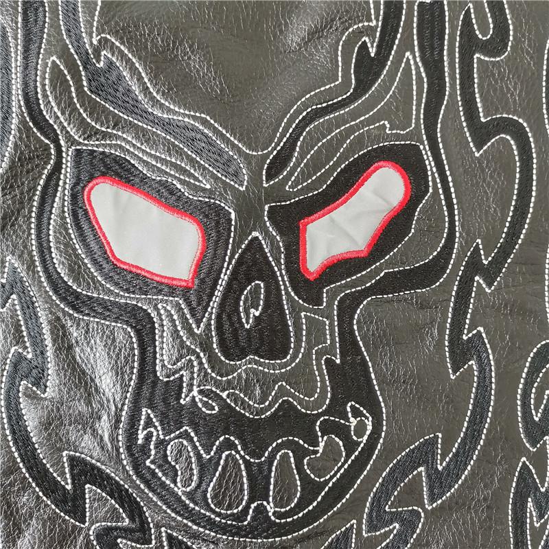 Leather Jacket With Skull On Back | Skull Action