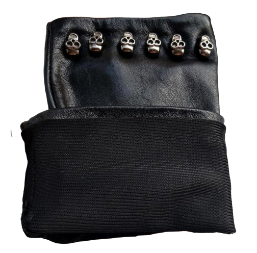 Leather Skull Gloves | Skull Action