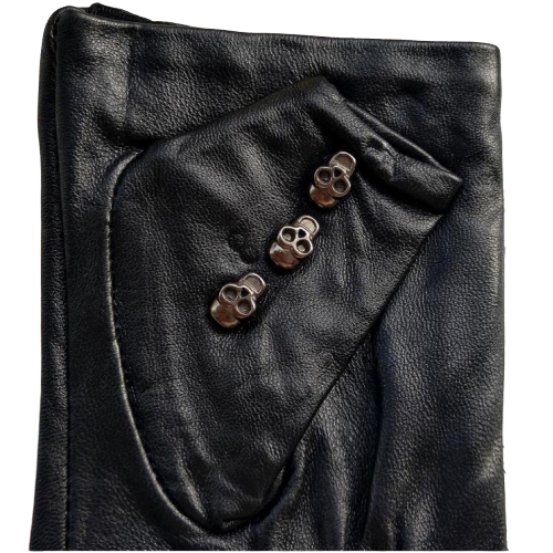 Leather Skull Gloves | Skull Action