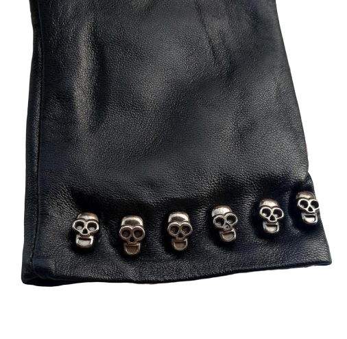 Leather Skull Gloves | Skull Action
