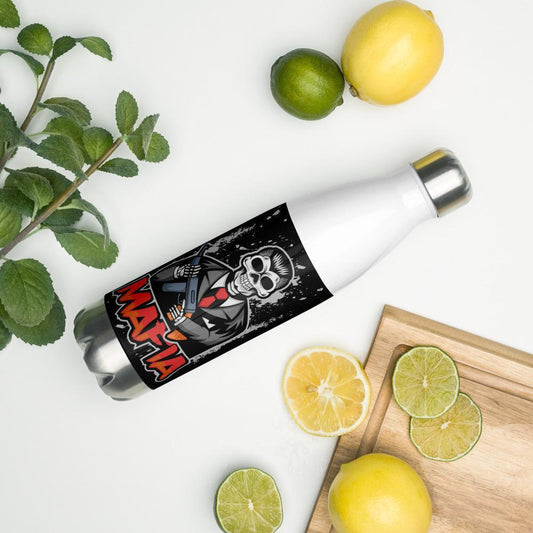 mafia-skull-water-bottle