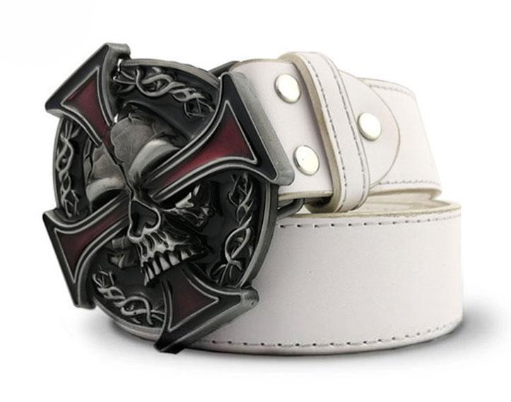 Belt Maltese Cross White