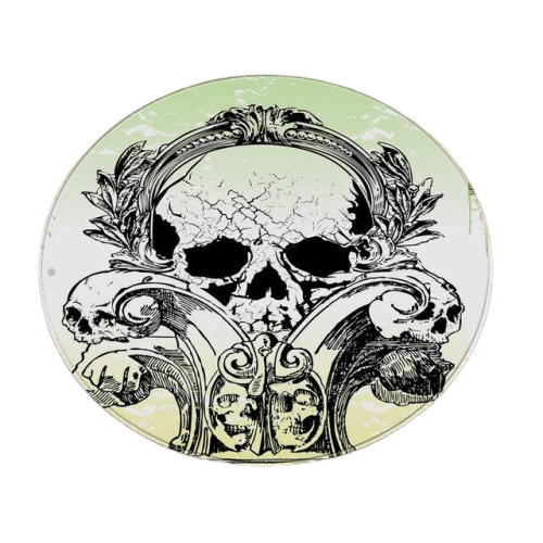 Marshmallow Skull Carpet