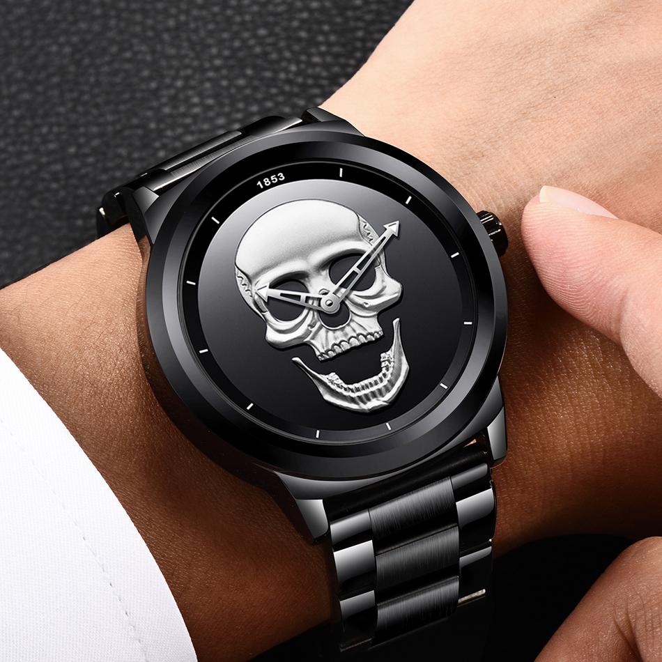 Matte Black Skeleton Watch | Skull Action
