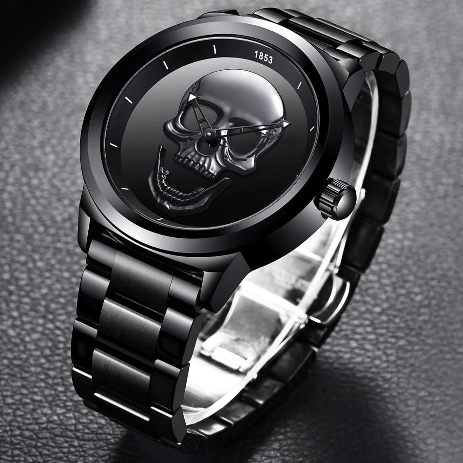 Matte Black Skeleton Watch | Skull Action