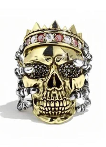 Mens King Skull Ring