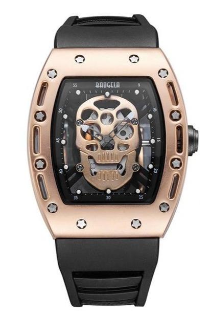 Mens Skeleton Watch Rectangle