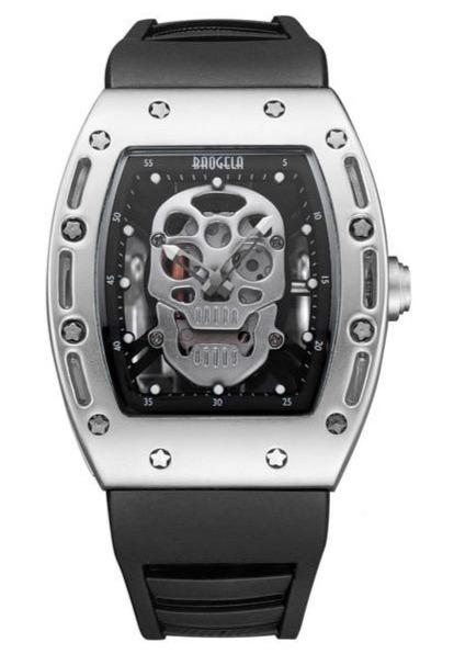 Mens Skeleton Watch Rectangle