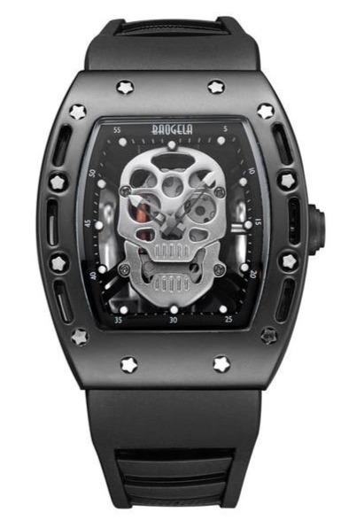Mens Skeleton Watch Rectangle