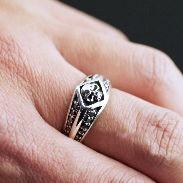 Mens Skull Signet Ring | Skull Action