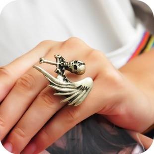 Metal Ring For Girl | Skull Action