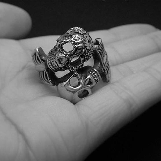 Mexican Skull Ring Steel | Skull Action