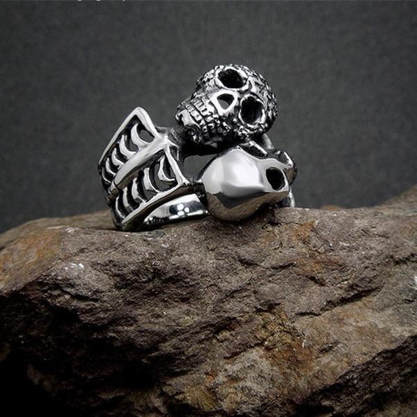 Mexican Skull Ring Steel | Skull Action