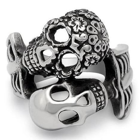 mexican skull ring head