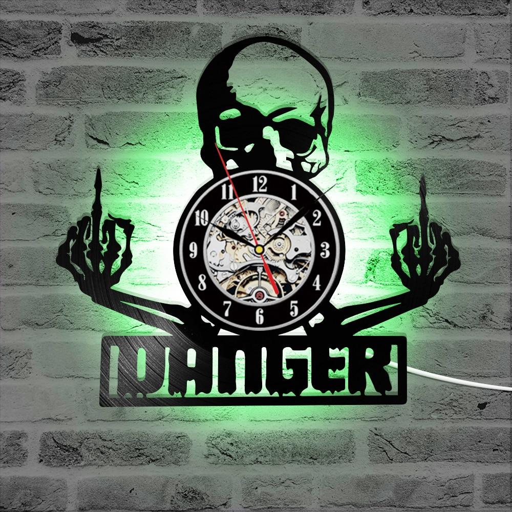 Middle Finger Clock | Skull Action