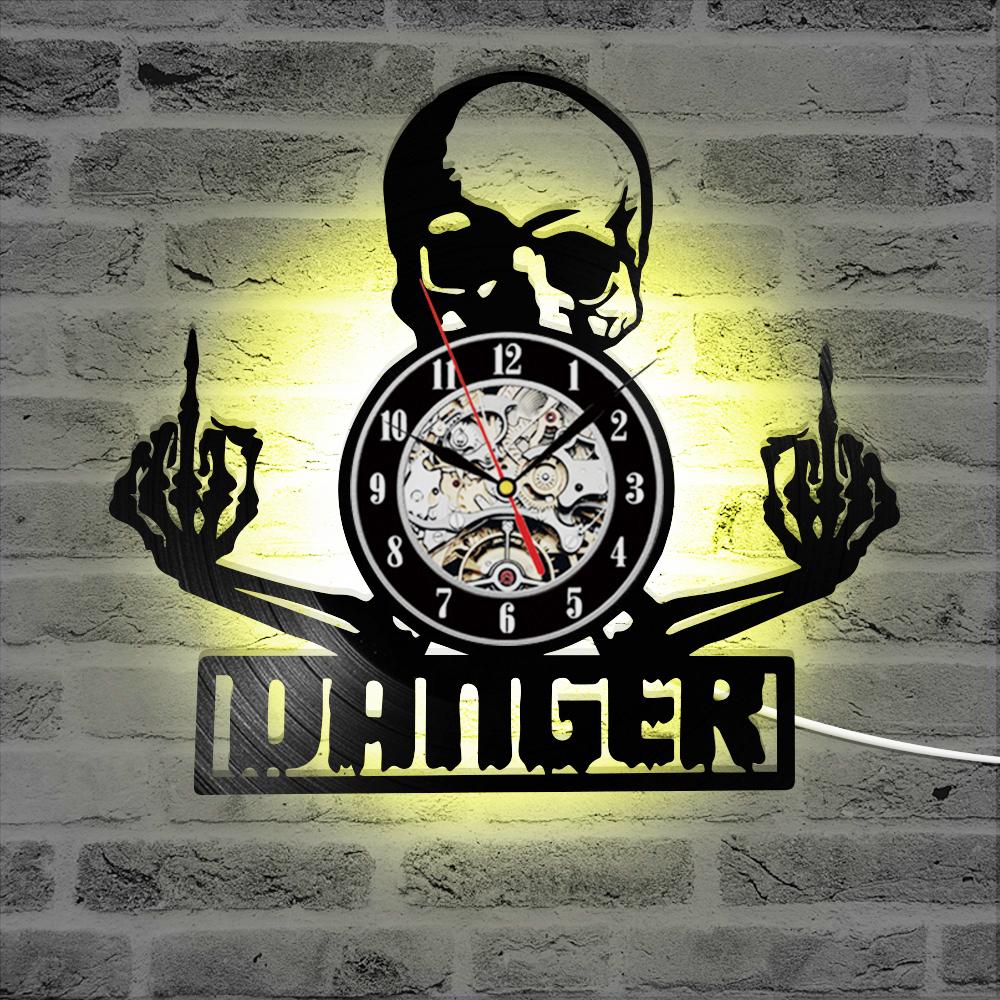 Middle Finger Clock | Skull Action