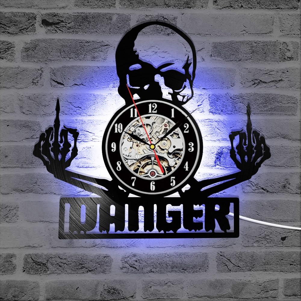 Middle Finger Clock | Skull Action