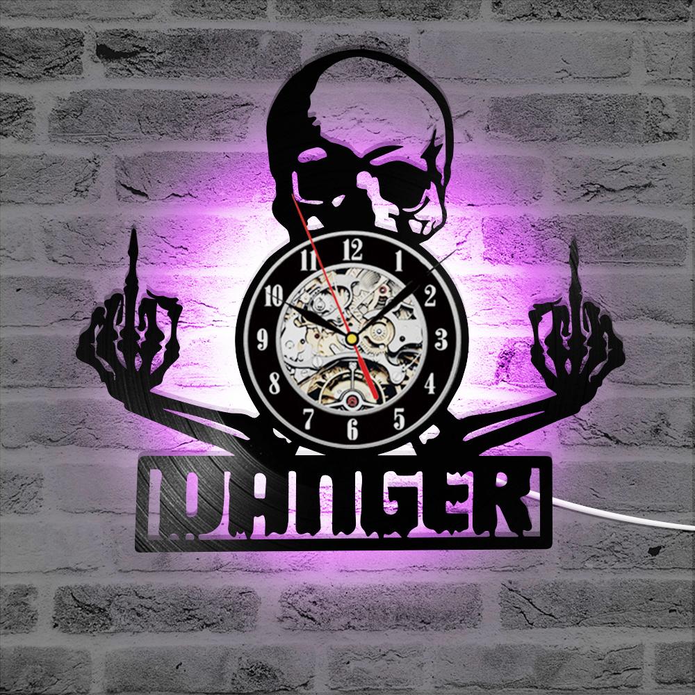 Middle Finger Clock | Skull Action