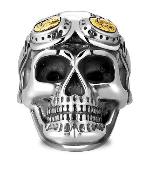 pilot skull ring