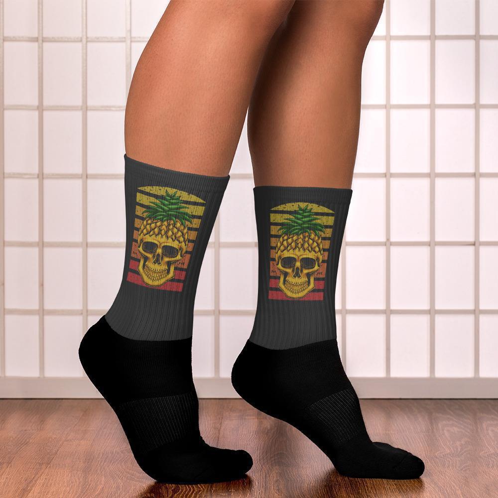 pineapple-skull-socks-design
