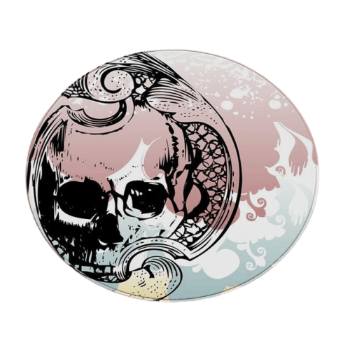 Pink Cobra Skull Carpet
