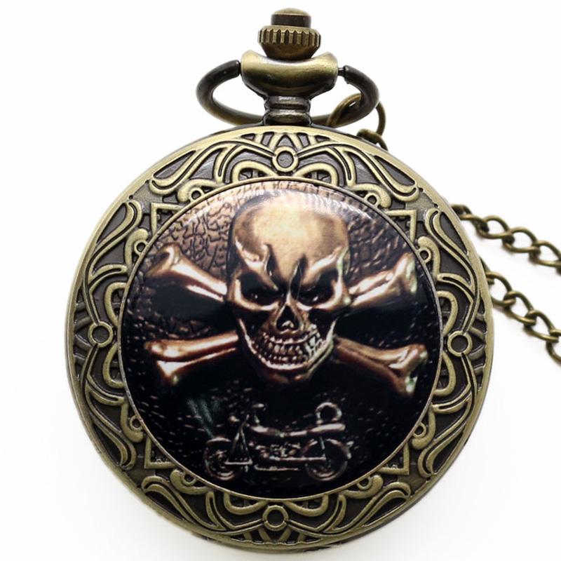 Pocket watch online skull