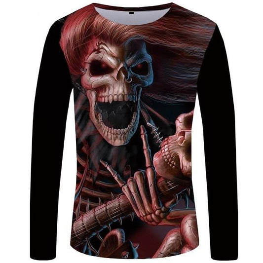 Mens Skull Long Sleeve Shirts
