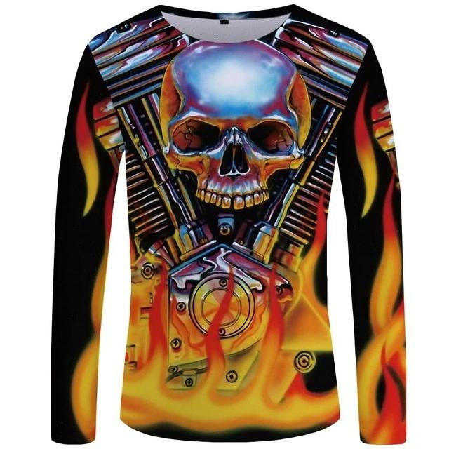 Harley Davidson Skull Long Sleeve Shirt
