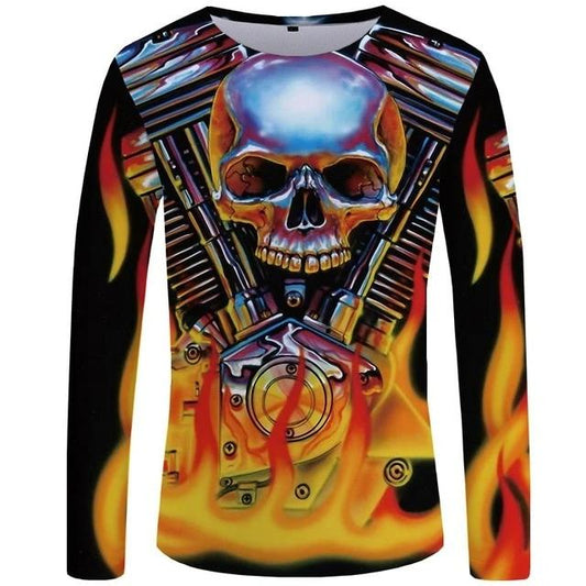 Harley Davidson Skull Long Sleeve Shirt