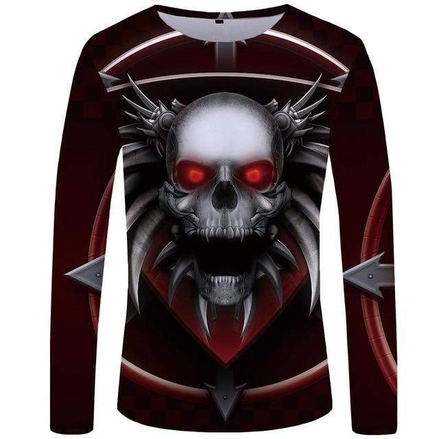 Mens Long Sleeve Skull T Shirts