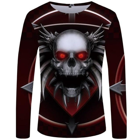 Mens Long Sleeve Skull T Shirts