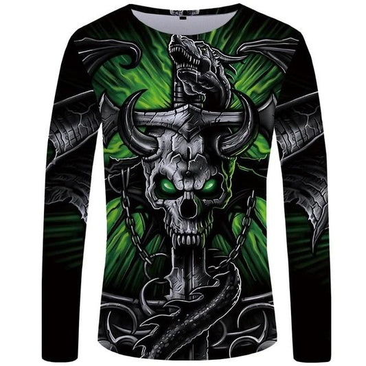 Men's Long Sleeve Skull Shirts