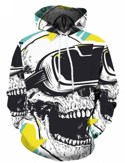 Punk Men Skull Hoodie