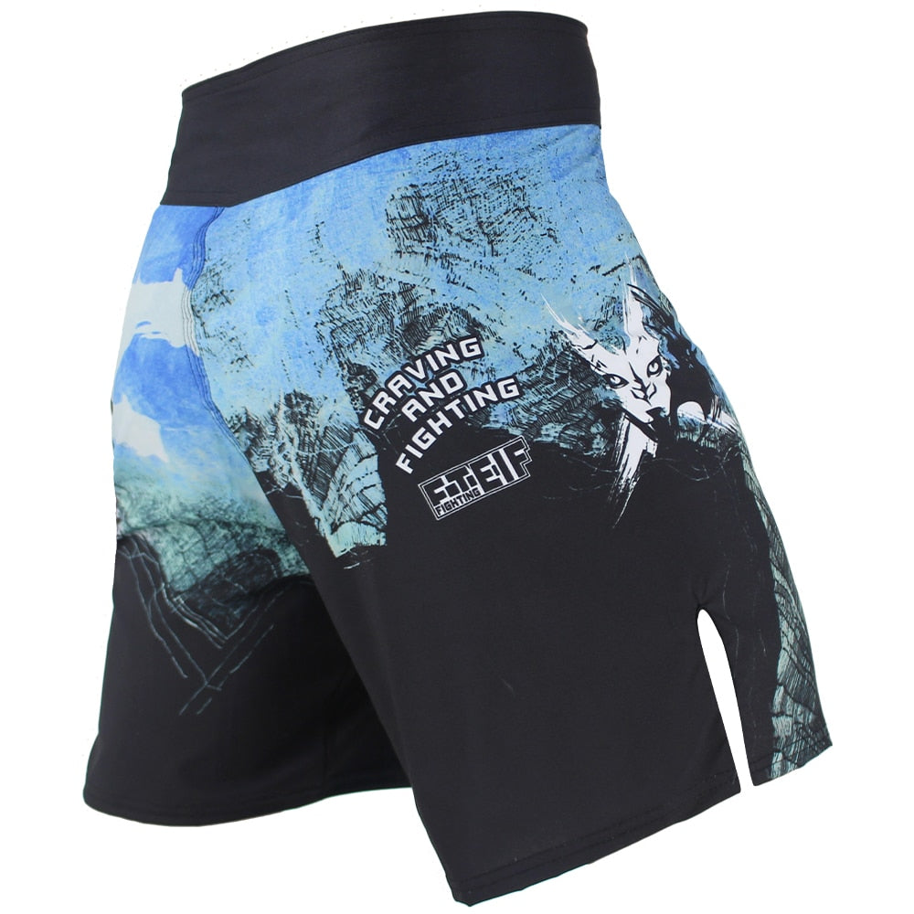 Liquid Blue Skull Shorts