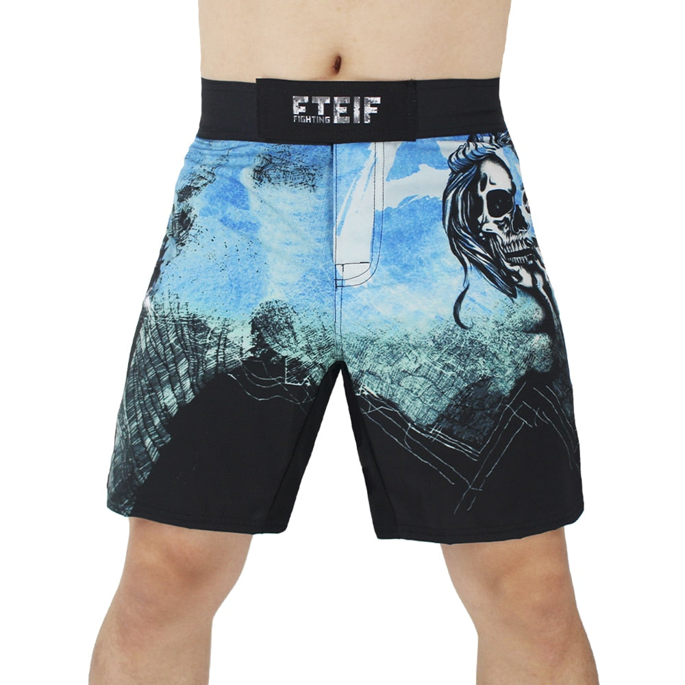 Liquid Blue Skull Shorts