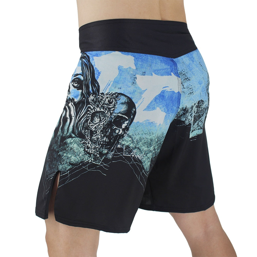 Liquid Blue Skull Shorts
