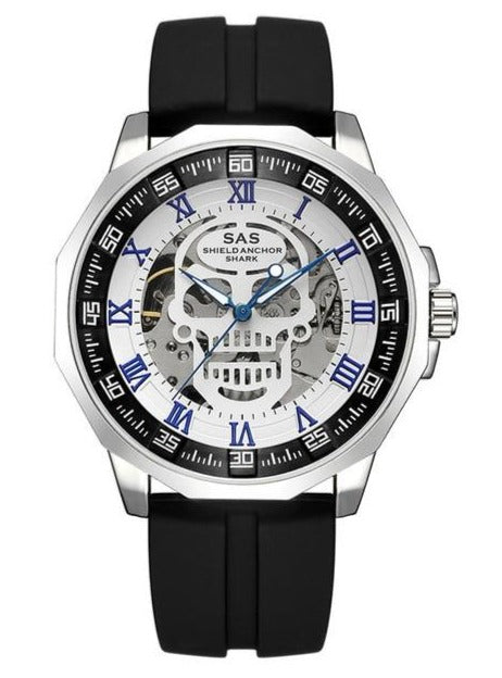 Mens Adjustable Skull Watch