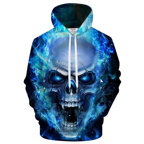 Skull 3d Effect Hoodie