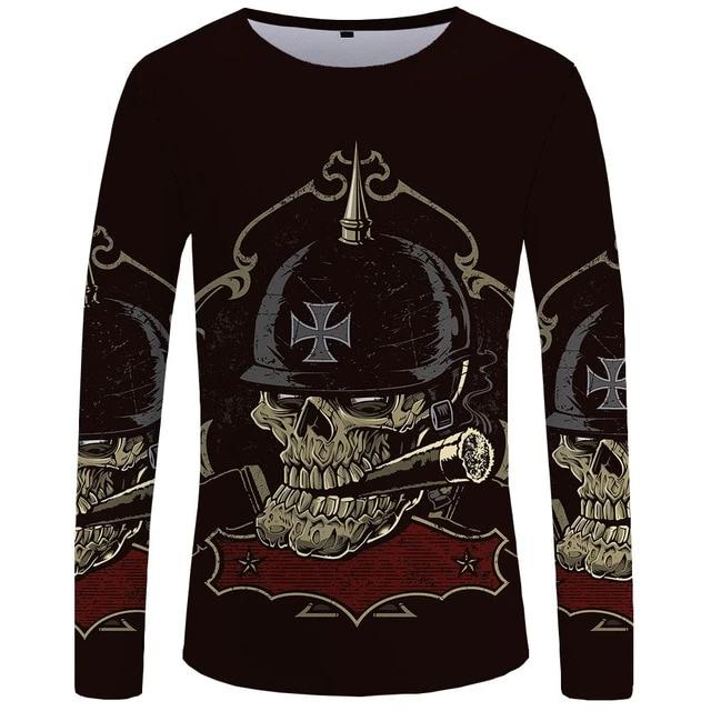 Skull Long Sleeve Shirt Mens