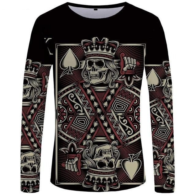 Skull Long Sleeve Shirt Free Shipping