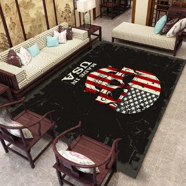 USA Skull Rug