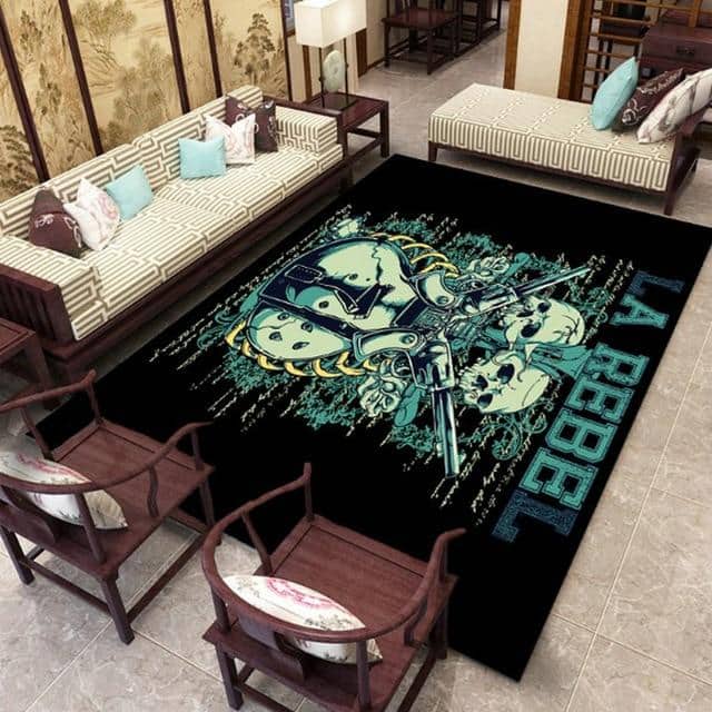 Rebel Skull Rug